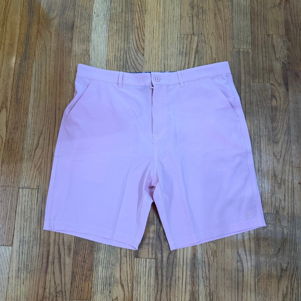 Scales Gear Men's All Tide Performance Golf Walkshorts Light Pink Size 36 EUC